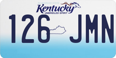 KY license plate 126JMN