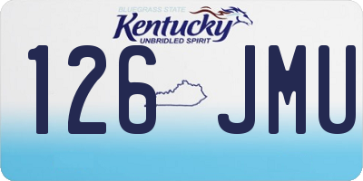 KY license plate 126JMU