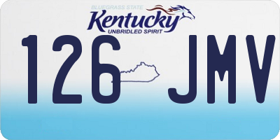 KY license plate 126JMV