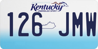 KY license plate 126JMW