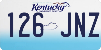 KY license plate 126JNZ