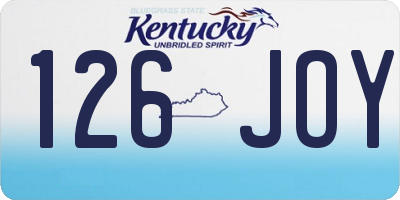 KY license plate 126JOY