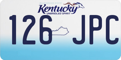 KY license plate 126JPC
