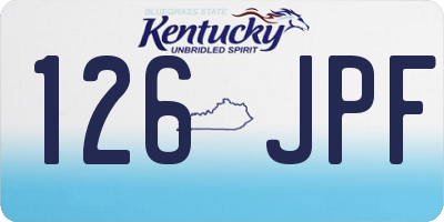KY license plate 126JPF