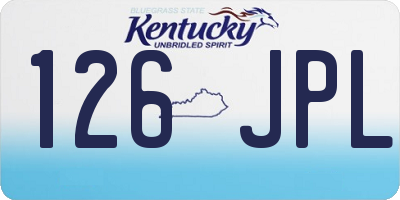 KY license plate 126JPL