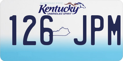KY license plate 126JPM