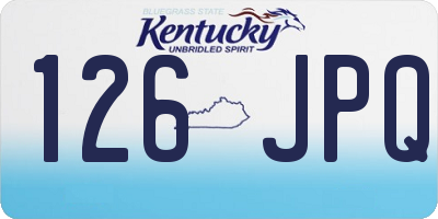 KY license plate 126JPQ