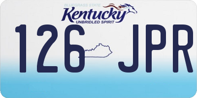 KY license plate 126JPR