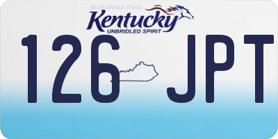 KY license plate 126JPT