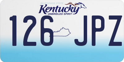 KY license plate 126JPZ