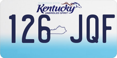 KY license plate 126JQF