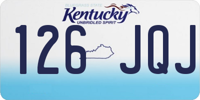KY license plate 126JQJ