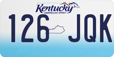 KY license plate 126JQK