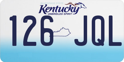 KY license plate 126JQL