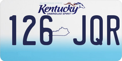 KY license plate 126JQR