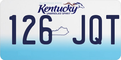 KY license plate 126JQT