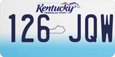 KY license plate 126JQW