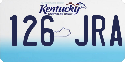 KY license plate 126JRA