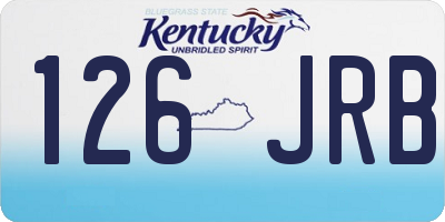 KY license plate 126JRB