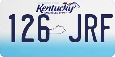 KY license plate 126JRF