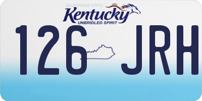 KY license plate 126JRH