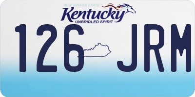 KY license plate 126JRM