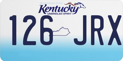 KY license plate 126JRX