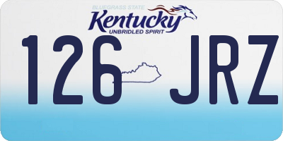 KY license plate 126JRZ