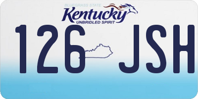KY license plate 126JSH