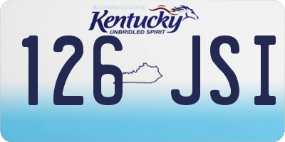 KY license plate 126JSI