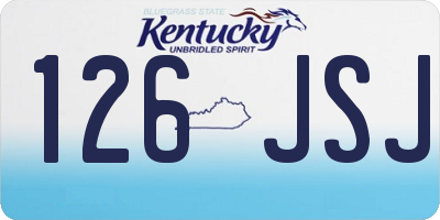 KY license plate 126JSJ