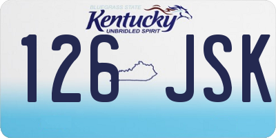 KY license plate 126JSK