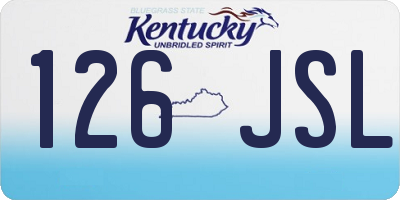 KY license plate 126JSL