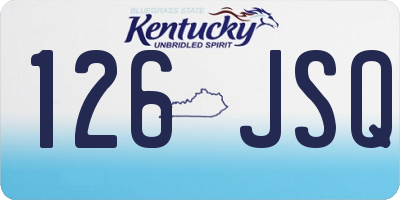 KY license plate 126JSQ