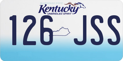 KY license plate 126JSS