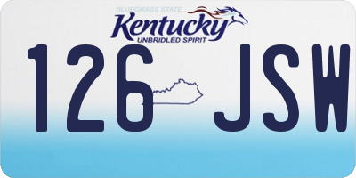 KY license plate 126JSW