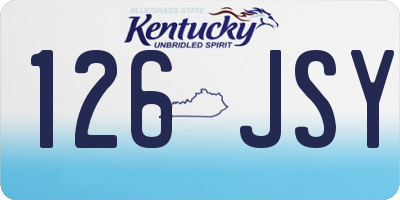 KY license plate 126JSY