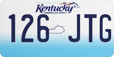 KY license plate 126JTG