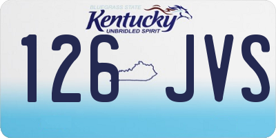 KY license plate 126JVS
