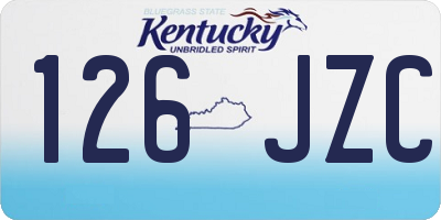 KY license plate 126JZC