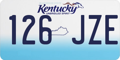 KY license plate 126JZE