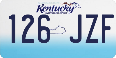 KY license plate 126JZF