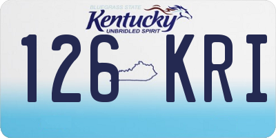KY license plate 126KRI