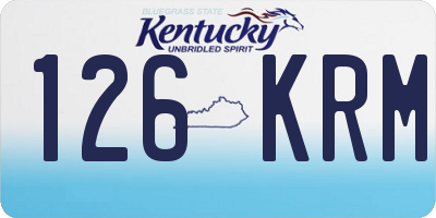 KY license plate 126KRM