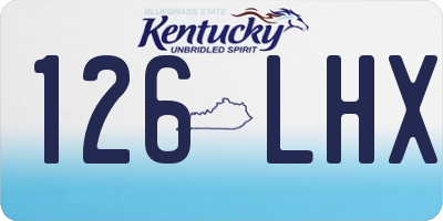 KY license plate 126LHX