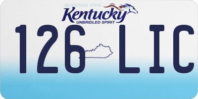 KY license plate 126LIC