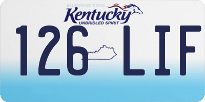 KY license plate 126LIF
