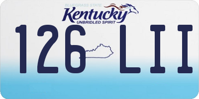 KY license plate 126LII