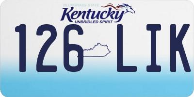 KY license plate 126LIK