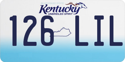 KY license plate 126LIL